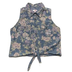 Flower button down shirt